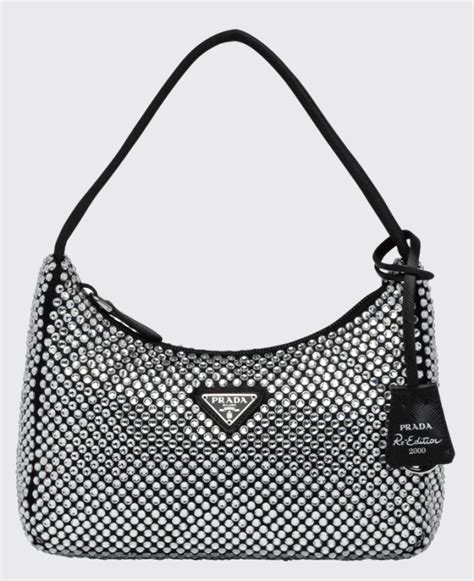 prada bag diamonds|prada rhinestone bag.